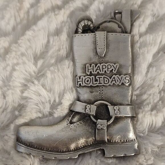 Harley Owner Group "HOG" Boot Christmas Ornament - Picture 2 of 4